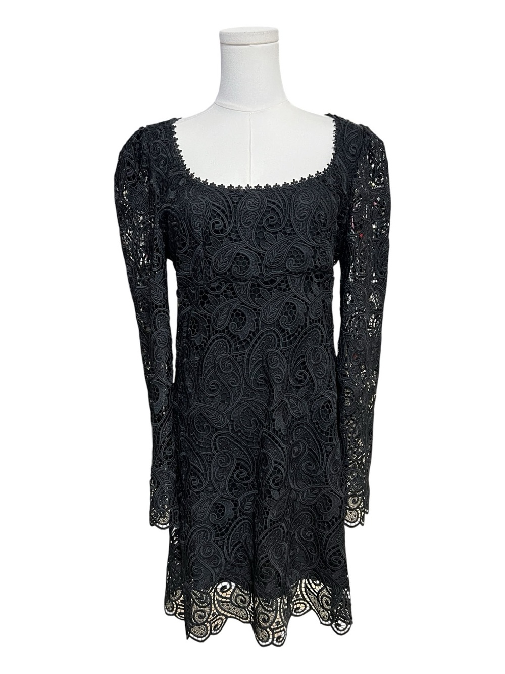 EUC Maeve Anthropologie Black Lace Dress | Size 8